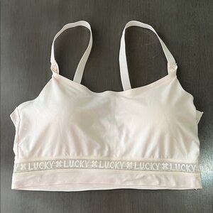 Lucky Brand Women's Light Cream Bralette 1X pull on